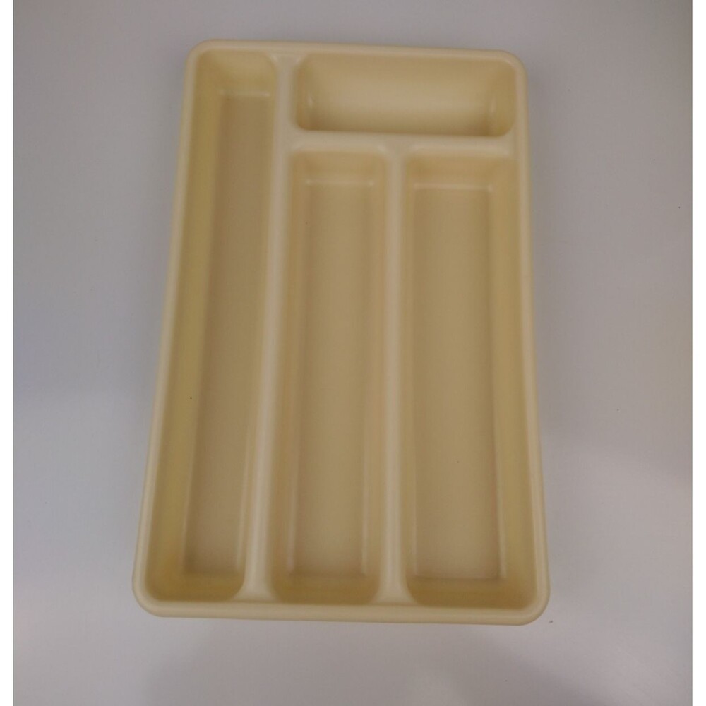 VTG Rubbermaid Silverware Cutlery Flatware Drawer Organizer #0522 Almond  11 X 7